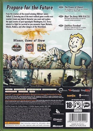 Fallout 3 - XBOX 360 (Live) (B Grade) (Genbrug)